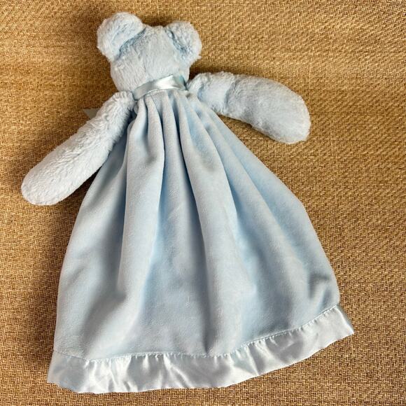 Berrington Baby Blue Bear Security Blanket Lovey Satin Trim - Picture 7 of 7